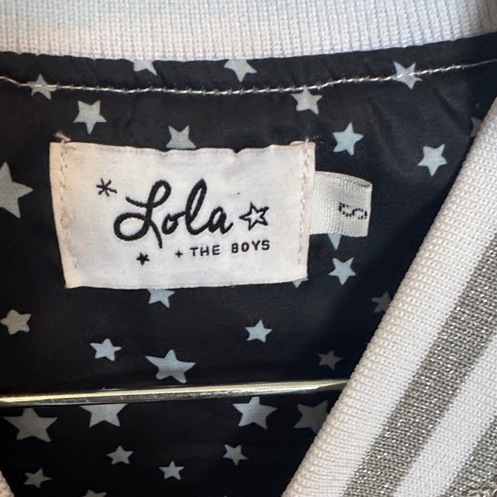 Lola + The Boys Silver Sequin Jacket with Multicolor Stars and Unicorn  EUC - Picture 5 of 6
